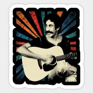 sketc vintage jim croce Sticker